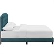 Hawthorne Collections Velvet Twin Bed in Sea Blue
