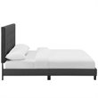 Hawthorne Collections Modern Button Tufted Fabric Full Platform Bed in Gray