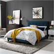 Hawthorne Collections a Upholstered Twin Bed in Azure