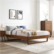 Hawthorne Collections Modern Wood King Platform Bed Frame in Walnut