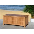 Hawthorne Collections Storage Eucalyptus Wood Outdoor Cushion Box - Teak Natural