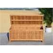 Hawthorne Collections Storage Eucalyptus Wood Outdoor Cushion Box - Teak Natural