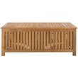 Hawthorne Collections Storage Eucalyptus Wood Outdoor Cushion Box - Teak Natural