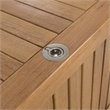 Hawthorne Collections Storage Eucalyptus Wood Outdoor Cushion Box - Teak Natural