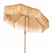 Hawthorne Collections 9ft Crank Metal Outdoor Umbrella - Powder Coated/Sandy Tan