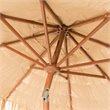 Hawthorne Collections 9ft Crank Metal Outdoor Umbrella - Powder Coated/Sandy Tan