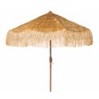 Hawthorne Collections 9ft Crank Metal Outdoor Umbrella - Powder Coated/Sandy Tan