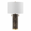 Hawthorne Collections Resin and Metal Table Lamp in Dark Gray