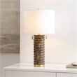 Hawthorne Collections Resin and Metal Table Lamp in Dark Gray