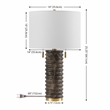 Hawthorne Collections Resin and Metal Table Lamp in Dark Gray