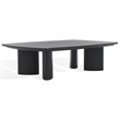 Hawthorne Collections Contemporary Wood Coffee Table in Black