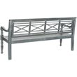Hawthorne Collections Contemporary Classic Garden Bench in Ash Gray