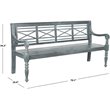 Hawthorne Collections Contemporary Classic Garden Bench in Ash Gray