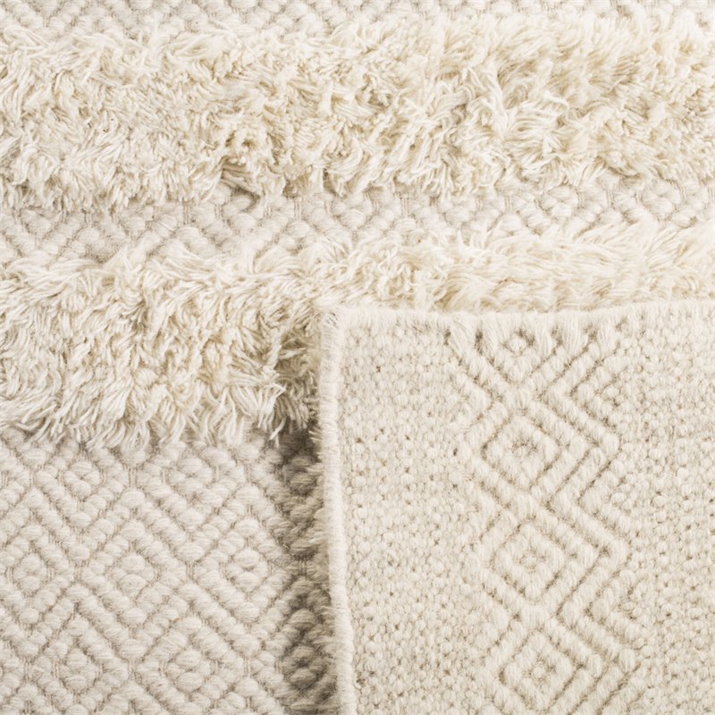 Hawthorne Collections 9' x 12' Hand Knotted Wool Rug in Ivory