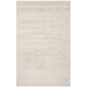 Hawthorne Collections 9' x 12' Hand Knotted Wool Rug in Ivory