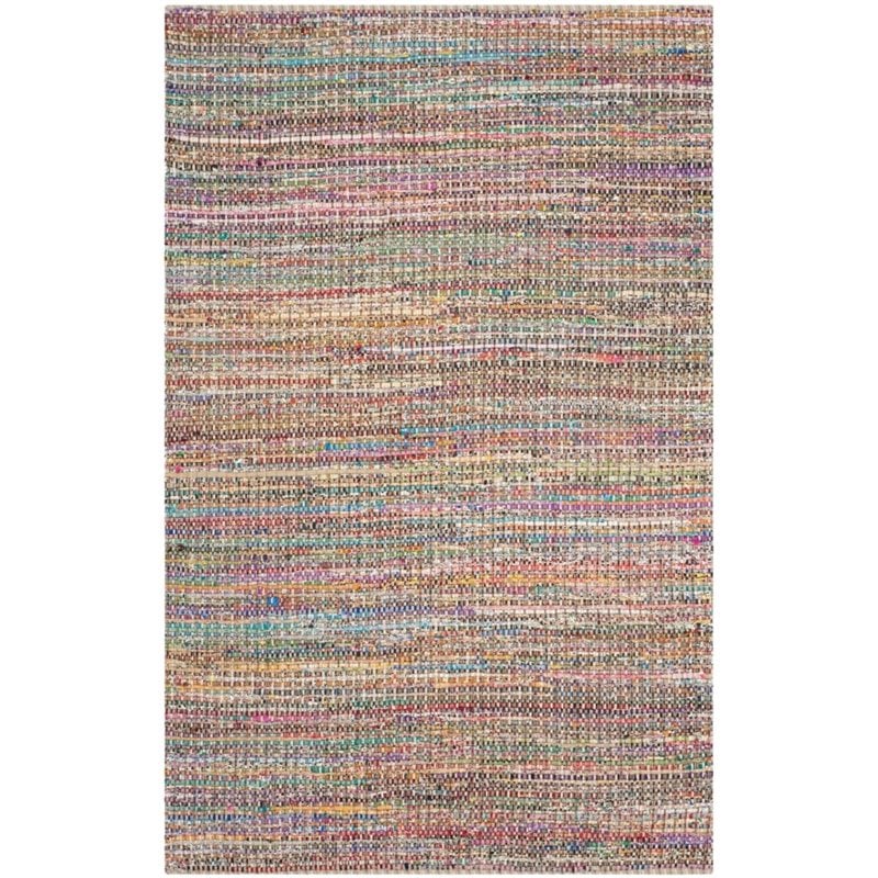 Hawthorne Collections 5' X 8' Hand Tufted Cotton Pile Rug in Beige