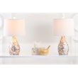 Hawthorne Collections Mother of Pearl Inlay Table Lamps with Cream Shade