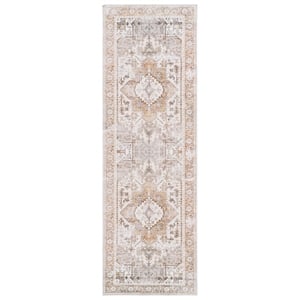 Hawthorne Collections 2'-6&quot X 8'-0&quot Polyester Power Loomed Rug In Beige And Gold