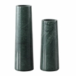 Hawthorne Collections Contemporary Marble Vase in Green (Set of 2)