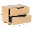 Hawthorne Collections Solid Wood 2 Drawer Nightstand in Natural