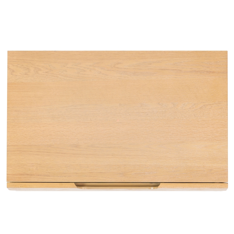 Hawthorne Collections Solid Wood 2 Drawer Nightstand in Natural