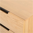 Hawthorne Collections Solid Wood 2 Drawer Nightstand in Natural