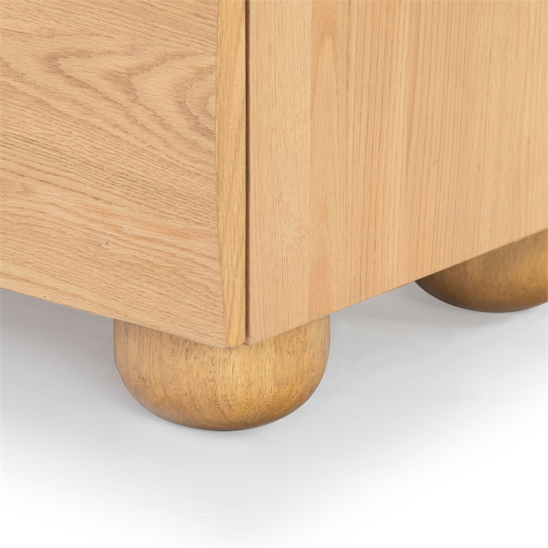 Hawthorne Collections Solid Wood 2 Drawer Nightstand in Natural