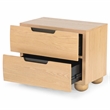 Hawthorne Collections Solid Wood 2 Drawer Nightstand in Natural