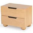 Hawthorne Collections Solid Wood 2 Drawer Nightstand in Natural