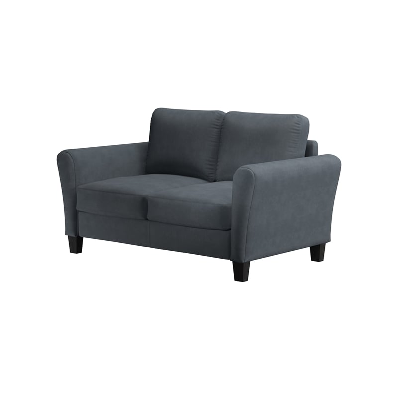 Hawthorne Collections 2-Piece Set with Upholstery Loveseat and Sofa in Dark Gray