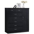 Hawthorne Collections 2 Piece 7 Drawer Wood Chest Set with Locks in Black
