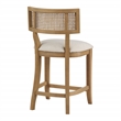 Hawthorne Collections 3 Piece Coastal Linen Fabric Counter Stool Set in Beige