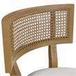 Hawthorne Collections 3 Piece Coastal Linen Fabric Counter Stool Set in Beige