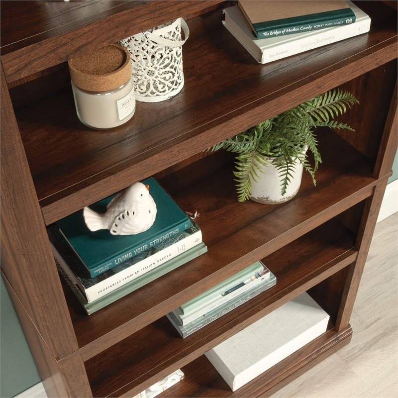 Hawthorne Collections 2 Piece Wood Bookcase Set with 5 Shelf in Cherry