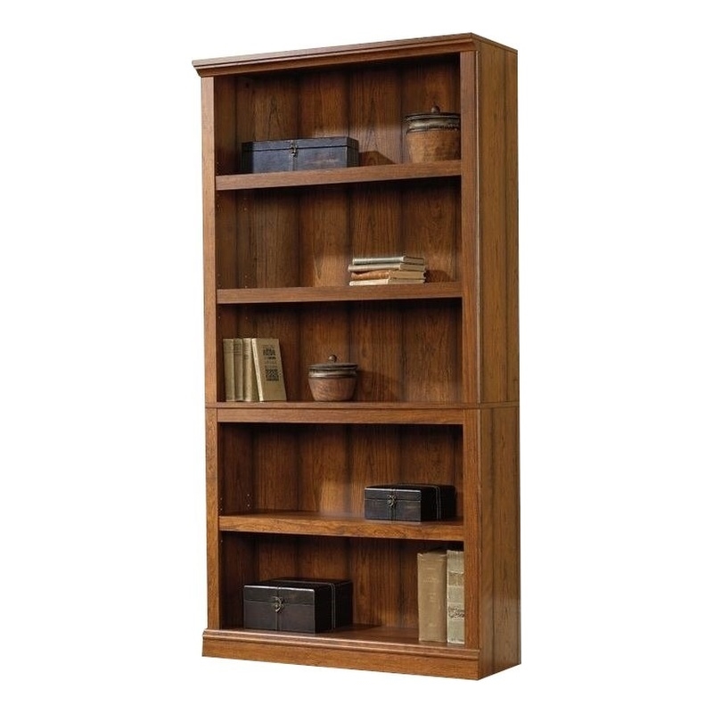 Hawthorne Collections 2 Piece Wood Bookcase Set with 5 Shelf in Cherry