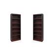 Hawthorne Collections 2 Piece Solid Wood Bookcase Set with 6 Shelf in Cherry