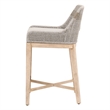 Hawthorne Collections Beige 2 Piece Flat Rope Wood Frame Counter Stool Set