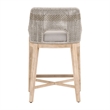 Hawthorne Collections Beige 2 Piece Flat Rope Wood Frame Counter Stool Set