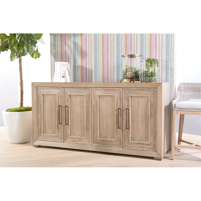 Hawthorne Collections Beige 2 Piece Flat Rope Wood Frame Counter Stool Set