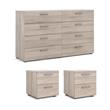 Hawthorne Collections Truffle 8 Drawer Dresser and 2 Drawer Nightstands 3Pc Set