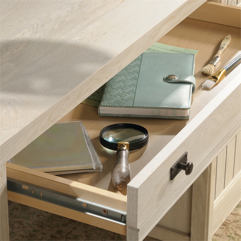 Hawthorne Collections Set of 2 Executive Desk & Lateral File - Chalked Chestnut