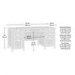 Hawthorne Collections Set of 2 Executive Desk & Lateral File - Chalked Chestnut