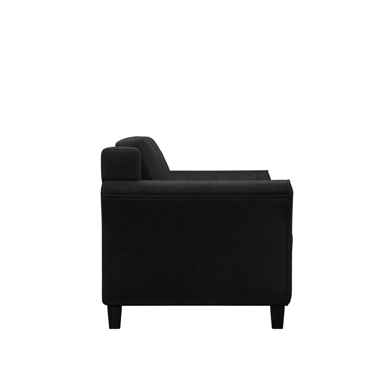 Hawthorne Collections Transitional 2 Piece Set with Sofa and Loveseat in Black