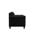 Hawthorne Collections Transitional 2 Piece Set with Sofa and Loveseat in Black