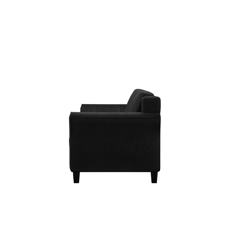 Hawthorne Collections Transitional 2 Piece Set with Sofa and Loveseat in Black