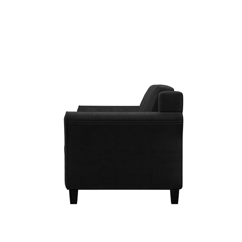 Hawthorne Collections Transitional 2 Piece Set with Sofa and Loveseat in Black