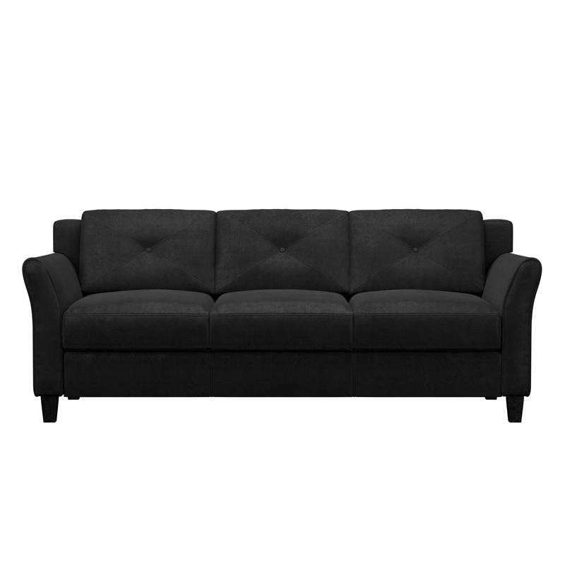 Hawthorne Collections Transitional 2 Piece Set with Sofa and Loveseat in Black