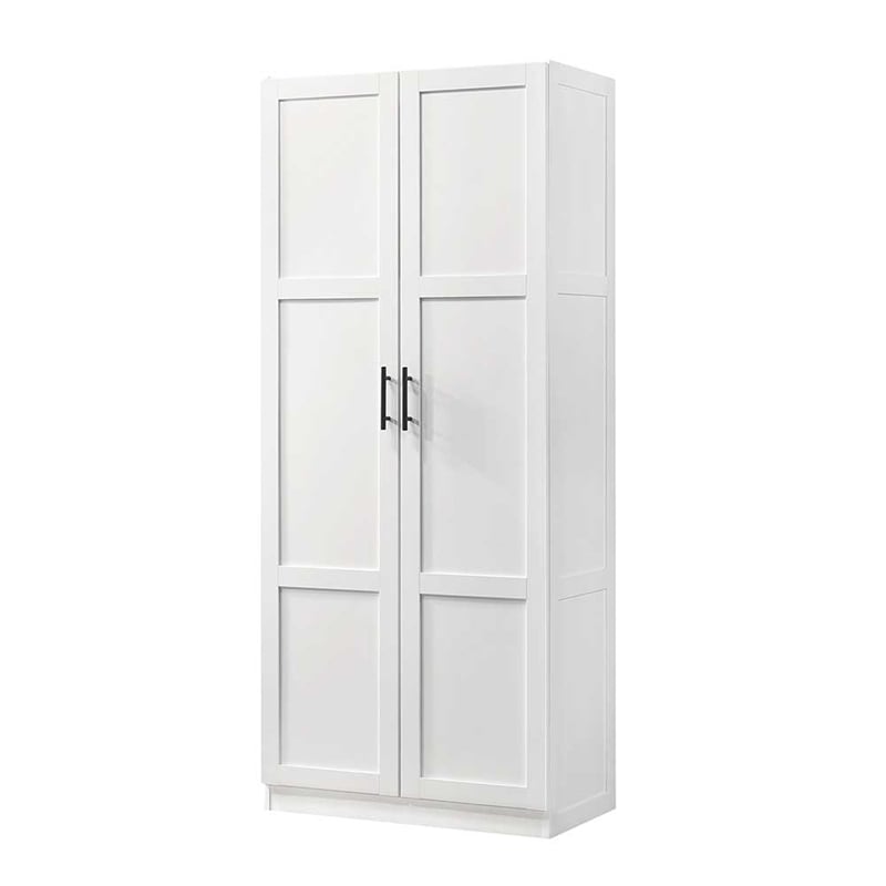Hawthorne Collections Contemporary Engineered Wood Storage Cabinet in White