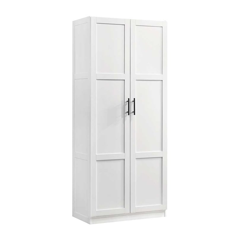 Hawthorne Collections Contemporary Engineered Wood Storage Cabinet in White