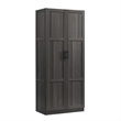 Hawthorne Collections Engineered Wood Storage Cabinet - Dark Wood/Graphite Black